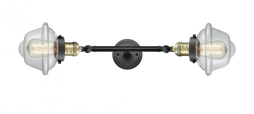 Oxford - 2 Light - 8 inch - Black Antique Brass - Adjustable Bath Vanity Light (3442|208L-BAB-G532)