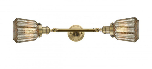 Chatham - 2 Light - 7 inch - Brushed Brass - Adjustable Bath Vanity Light (3442|208L-BB-G146-LED)