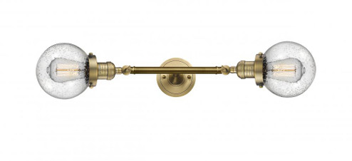 Beacon - 2 Light - 6 inch - Brushed Brass - Adjustable Bath Vanity Light (3442|208L-BB-G204-6-LED)