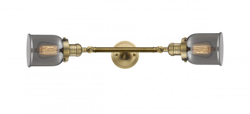 Bell - 2 Light - 5 inch - Brushed Brass - Adjustable Bath Vanity Light (3442|208L-BB-G53)