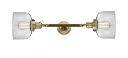 Bell - 2 Light - 8 inch - Brushed Brass - Adjustable Bath Vanity Light (3442|208L-BB-G72-LED)