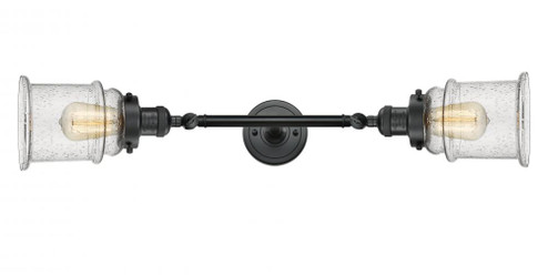 Canton - 2 Light - 6 inch - Matte Black - Adjustable Bath Vanity Light (3442|208L-BK-G184)