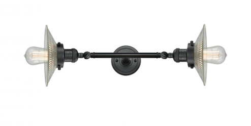 Halophane - 2 Light - 9 inch - Matte Black - Adjustable Bath Vanity Light (3442|208L-BK-G2-LED)