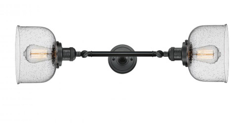 Bell - 2 Light - 8 inch - Matte Black - Adjustable Bath Vanity Light (3442|208L-BK-G74-LED)