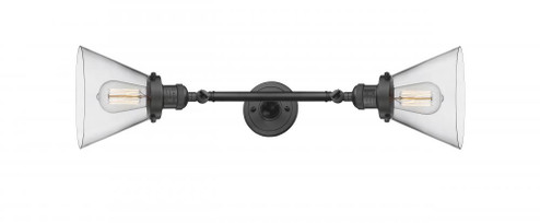 Cone - 2 Light - 8 inch - Oil Rubbed Bronze - Adjustable Bath Vanity Light (3442|208L-OB-G42-LED)