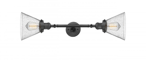 Cone - 2 Light - 8 inch - Oil Rubbed Bronze - Adjustable Bath Vanity Light (3442|208L-OB-G44-LED)