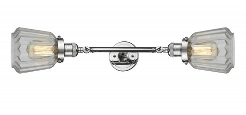 Chatham - 2 Light - 7 inch - Polished Chrome - Adjustable Bath Vanity Light (3442|208L-PC-G142-LED)