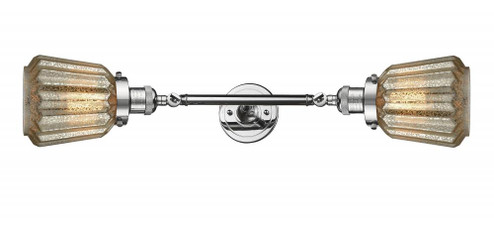Chatham - 2 Light - 7 inch - Polished Chrome - Adjustable Bath Vanity Light (3442|208L-PC-G146-LED)