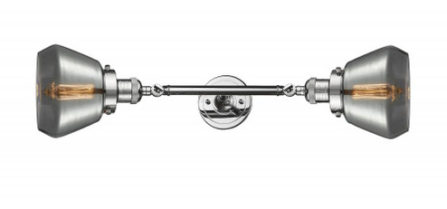 Fulton - 2 Light - 7 inch - Polished Chrome - Adjustable Bath Vanity Light (3442|208L-PC-G173-LED)