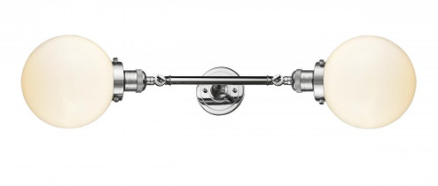 Beacon - 2 Light - 8 inch - Polished Chrome - Adjustable Bath Vanity Light (3442|208L-PC-G201-8-LED)