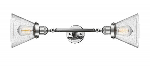 Cone - 2 Light - 8 inch - Polished Chrome - Adjustable Bath Vanity Light (3442|208L-PC-G44)