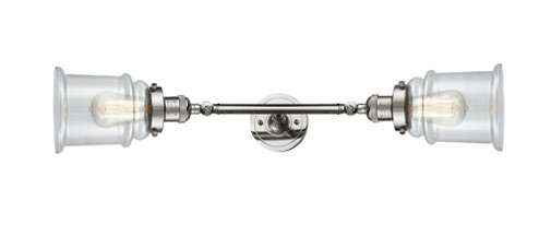 Canton - 2 Light - 6 inch - Polished Nickel - Adjustable Bath Vanity Light (3442|208L-PN-G182)