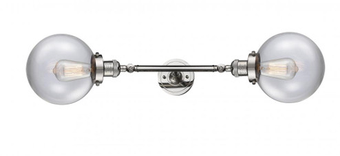 Beacon - 2 Light - 8 inch - Polished Nickel - Adjustable Bath Vanity Light (3442|208L-PN-G202-8)