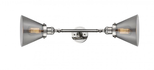 Cone - 2 Light - 8 inch - Polished Nickel - Adjustable Bath Vanity Light (3442|208L-PN-G43-LED)