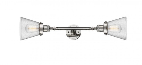 Cone - 2 Light - 6 inch - Polished Nickel - Adjustable Bath Vanity Light (3442|208L-PN-G64-LED)