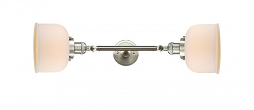 Bell - 2 Light - 8 inch - Brushed Satin Nickel - Adjustable Bath Vanity Light (3442|208L-SN-G71-LED)