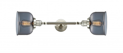 Bell - 2 Light - 8 inch - Brushed Satin Nickel - Adjustable Bath Vanity Light (3442|208L-SN-G73-LED)