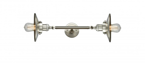 Railroad - 2 Light - 8 inch - Brushed Satin Nickel - Adjustable Bath Vanity Light (3442|208L-SN-M2-LED)