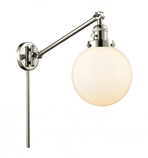 Beacon - 1 Light - 8 inch - Polished Nickel -Adjustable Swing Arm (3442|237-PN-G201-8)
