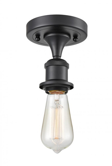 Bare Bulb - 1 Light - 5 inch - Matte Black - Semi-Flush Mount (3442|516-1C-BK)