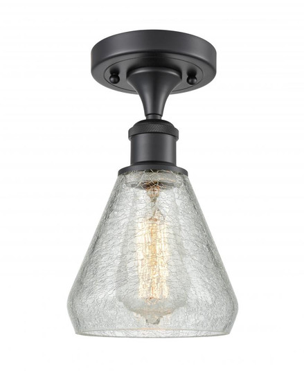 Conesus - 1 Light - 6 inch - Matte Black - Semi-Flush Mount (3442|516-1C-BK-G275-LED)