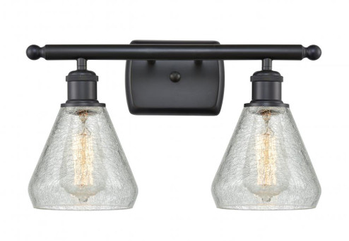 Conesus - 2 Light - 16 inch - Matte Black - Bath Vanity Light (3442|516-2W-BK-G275)