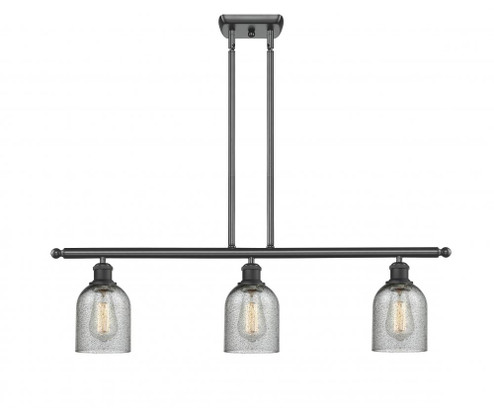 Caledonia - 3 Light - 36 inch - Matte Black - Stem hung - Island Light (3442|516-3I-BK-G257)
