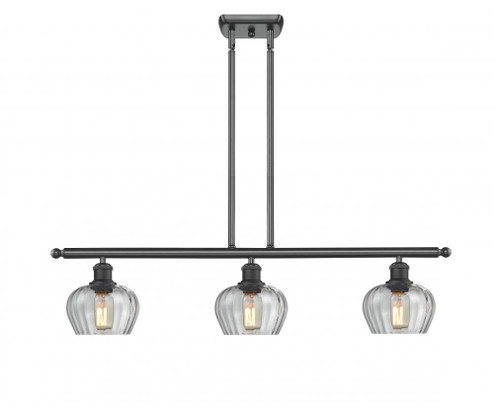 Fenton - 3 Light - 36 inch - Matte Black - Stem hung - Island Light (3442|516-3I-BK-G92)