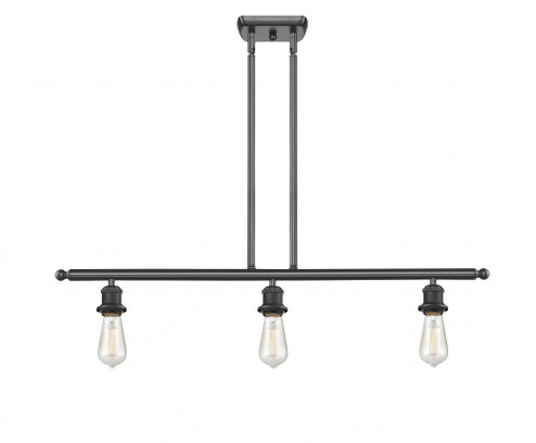 Bare Bulb - 3 Light - 36 inch - Matte Black - Stem hung - Island Light (3442|516-3I-BK-LED)