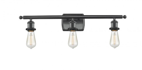 Bare Bulb - 3 Light - 26 inch - Matte Black - Bath Vanity Light (3442|516-3W-BK-LED)