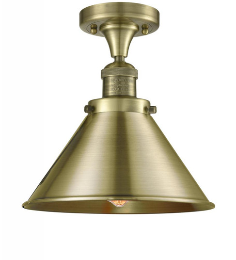 Briarcliff - 1 Light - 10 inch - Antique Brass - Semi-Flush Mount (3442|517-1CH-AB-M10-AB)