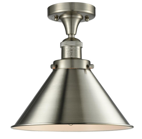 Briarcliff - 1 Light - 10 inch - Brushed Satin Nickel - Semi-Flush Mount (3442|517-1CH-SN-M10-SN-LED)