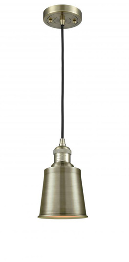 Addison - 1 Light - 5 inch - Antique Brass - Cord hung - Mini Pendant (3442|201C-AB-M9-AB-LED)