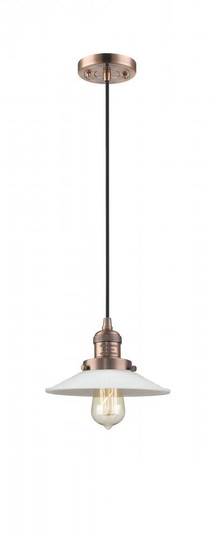 Halophane - 1 Light - 9 inch - Antique Copper - Cord hung - Mini Pendant (3442|201C-AC-G1)