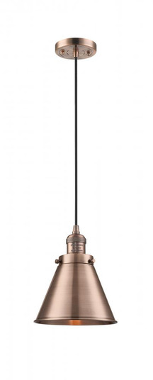 Appalachian - 1 Light - 8 inch - Antique Copper - Cord hung - Mini Pendant (3442|201C-AC-M13-AC-LED)