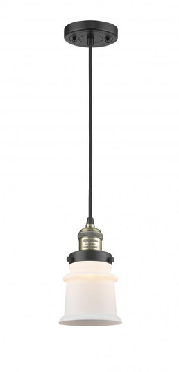Canton - 1 Light - 5 inch - Black Antique Brass - Cord hung - Mini Pendant (3442|201C-BAB-G181S-LED)