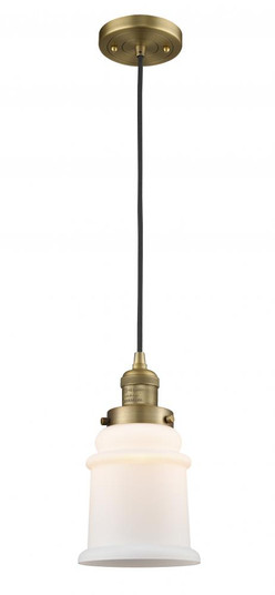 Canton - 1 Light - 6 inch - Brushed Brass - Cord hung - Mini Pendant (3442|201C-BB-G181)