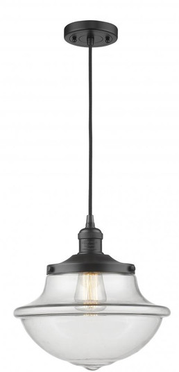 Oxford - 1 Light - 12 inch - Matte Black - Cord hung - Mini Pendant (3442|201C-BK-G542)