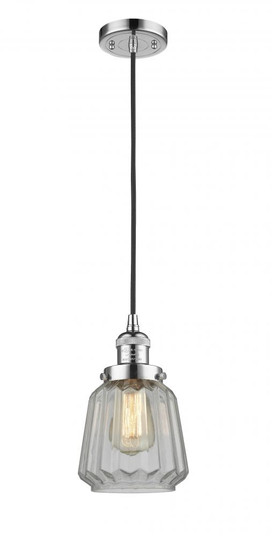 Chatham - 1 Light - 7 inch - Polished Chrome - Cord hung - Mini Pendant (3442|201C-PC-G142-LED)