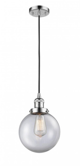 Beacon - 1 Light - 8 inch - Polished Chrome - Cord hung - Mini Pendant (3442|201C-PC-G202-8-LED)