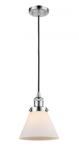 Cone - 1 Light - 8 inch - Polished Chrome - Cord hung - Mini Pendant (3442|201C-PC-G41)
