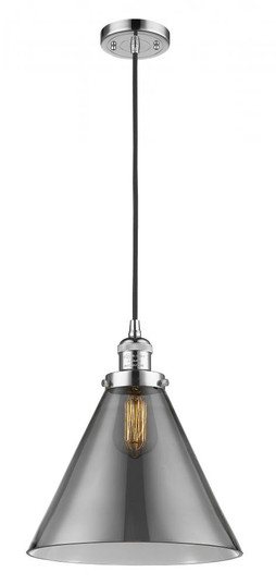Cone - 1 Light - 12 inch - Polished Chrome - Cord hung - Mini Pendant (3442|201C-PC-G43-L-LED)