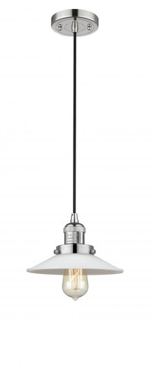 Halophane - 1 Light - 9 inch - Polished Nickel - Cord hung - Mini Pendant (3442|201C-PN-G1)