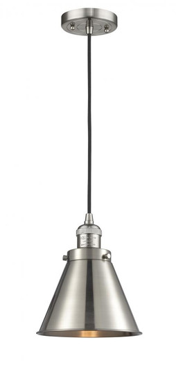 Appalachian - 1 Light - 8 inch - Brushed Satin Nickel - Cord hung - Mini Pendant (3442|201C-SN-M13-SN-LED)