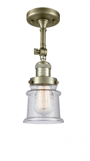 Canton - 1 Light - 5 inch - Antique Brass - Adjustable Semi-Flush Mount (3442|201F-AB-G184S-LED)