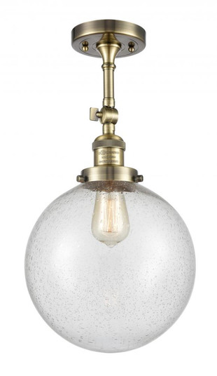Beacon - 1 Light - 10 inch - Antique Brass - Adjustable Semi-Flush Mount (3442|201F-AB-G204-10)