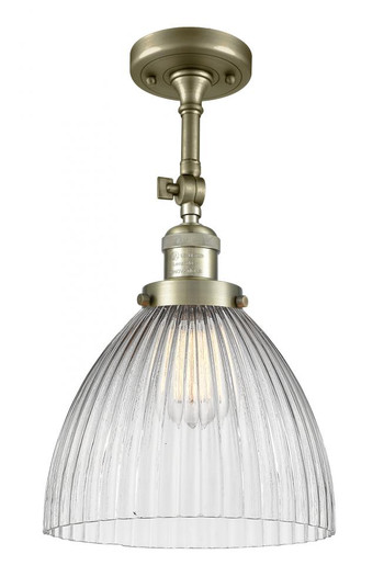 Seneca Falls - 1 Light - 10 inch - Antique Brass - Adjustable Semi-Flush Mount (3442|201F-AB-G222)