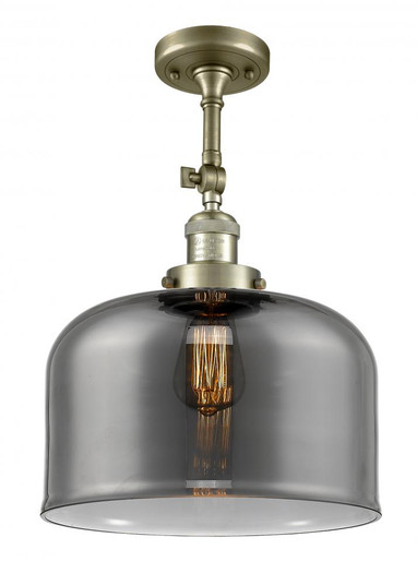 Bell - 1 Light - 12 inch - Antique Brass - Adjustable Semi-Flush Mount (3442|201F-AB-G73-L-LED)