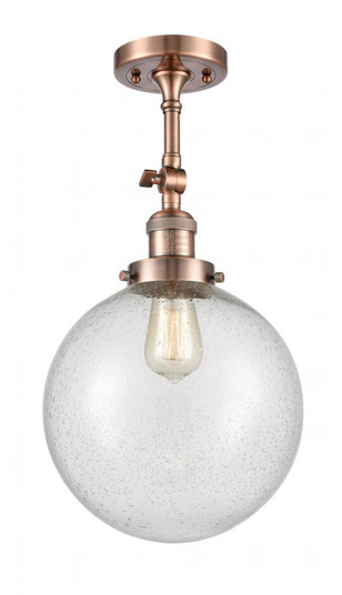 Beacon - 1 Light - 10 inch - Antique Copper - Adjustable Semi-Flush Mount (3442|201F-AC-G204-10-LED)