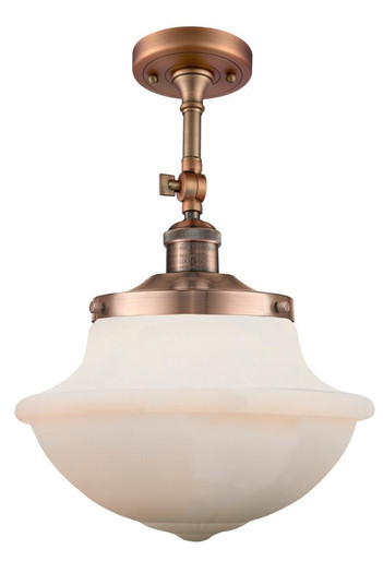Oxford - 1 Light - 12 inch - Antique Copper - Adjustable Semi-Flush Mount (3442|201F-AC-G541)